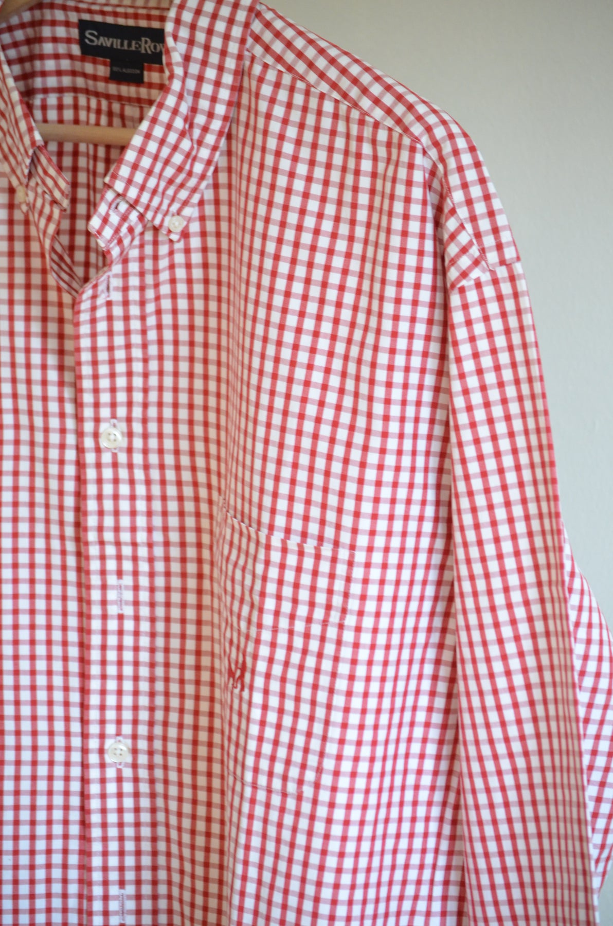 Camisa Saville Row Blanco con rojo XL Rewind It